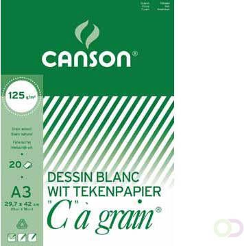 Canson tekenblok C ÃÂ  grain 125 g mÃÂ² ft 29 7 x 42 cm (A3)